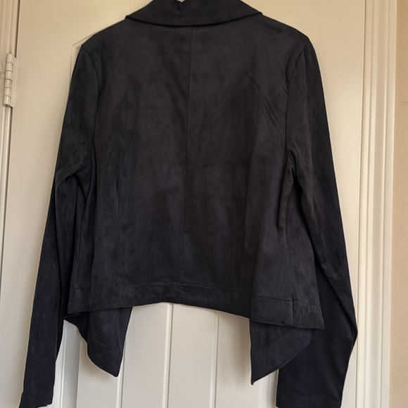 NWT Romeo & Juliet Couture Navy Faux Suede Women's Jacket Size L - Picture 6 of 7